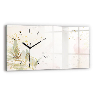 Horloge horizontale en verre Abstrait pastel