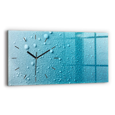 Horloge rectangulaire horizontale Gouttes d'eau