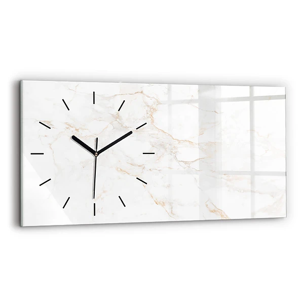 Horloge murale horizontale Marbre élégant