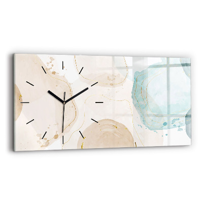 Horloge murale horizontale Taches d'aquarelle