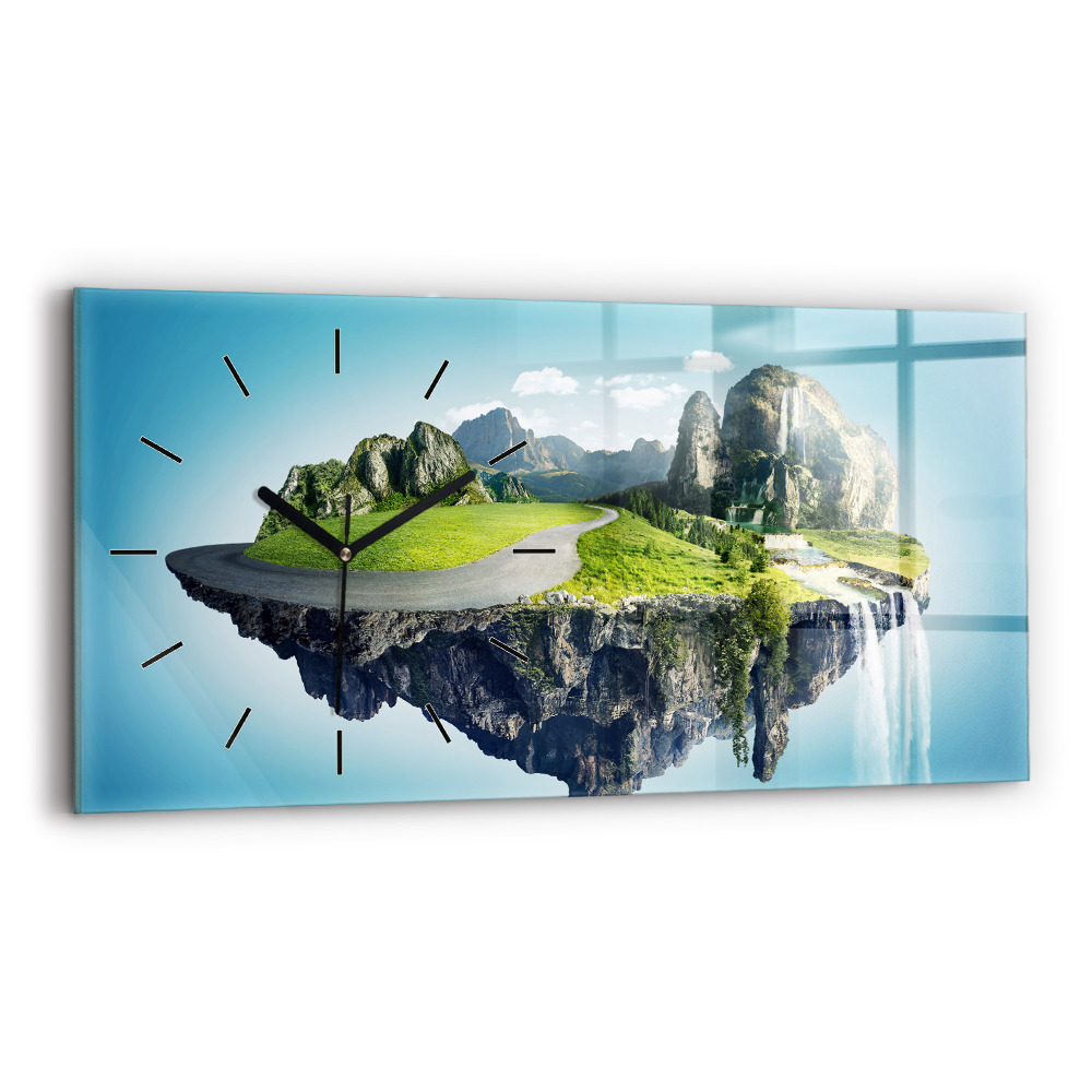 Horloge murale horizontale Île volante