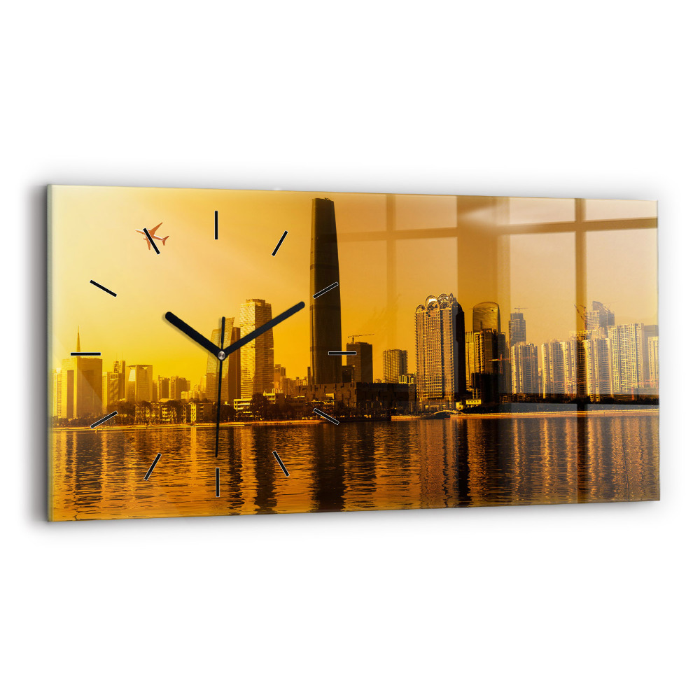 Horloge horizontale en verre Rivière Zhujiang, Chine