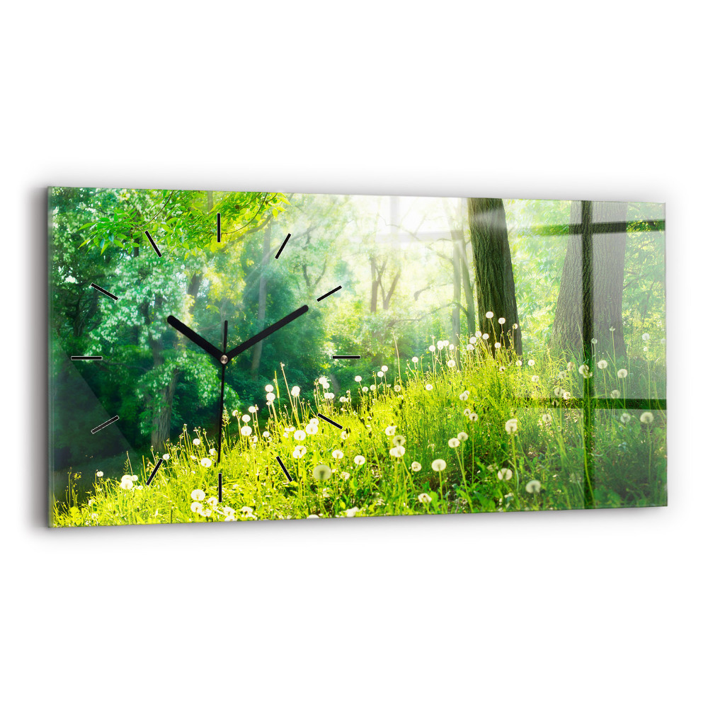 Horloge murale horizontale Nature printanière