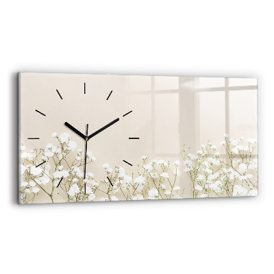 Horloge rectangulaire horizontale Fleurs épanouies