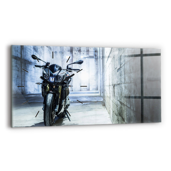 Horloge rectangulaire horizontale Moto dans une ruelle