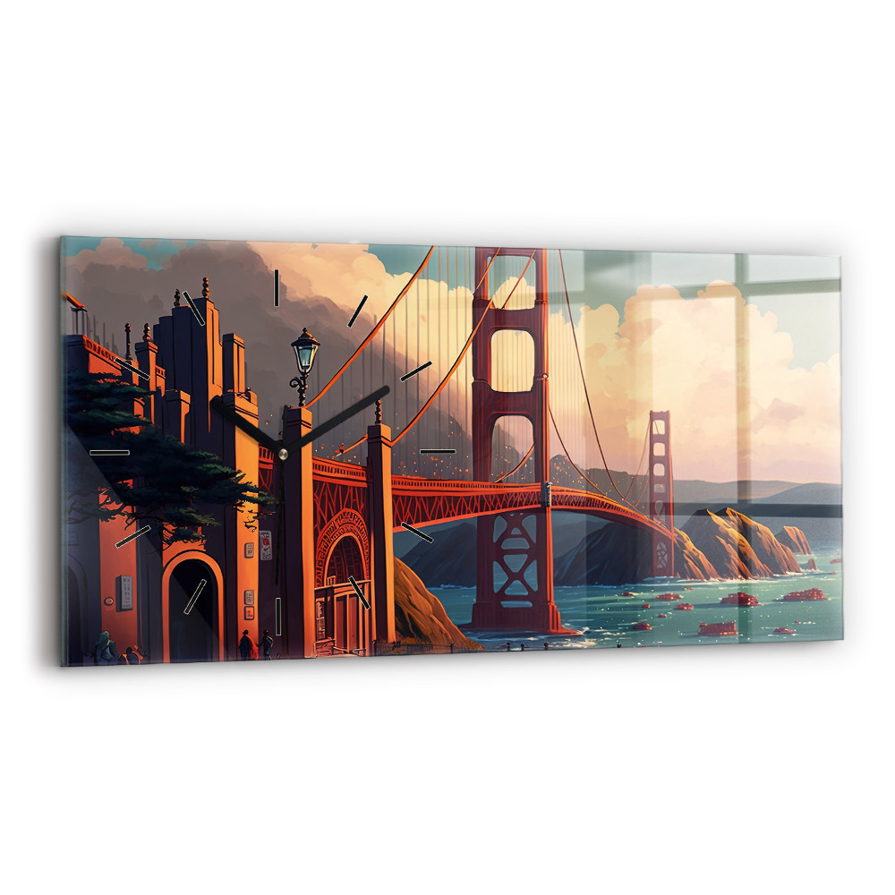Horloge horizontale en verre Pont de San Francisco