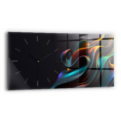 Horloge rectangulaire horizontale Vague futuriste