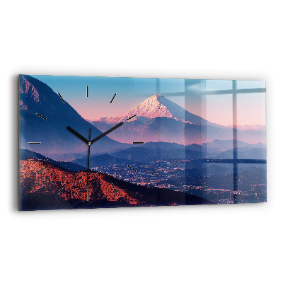 Horloge murale horizontale Montagnes à San Antonio USA