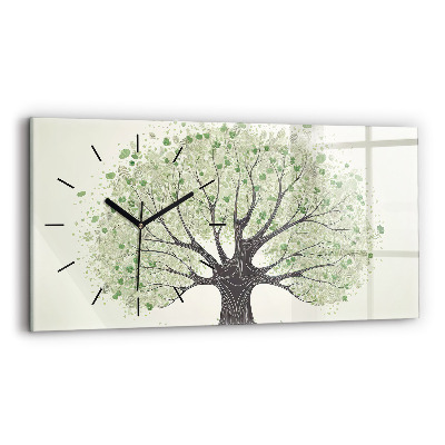 Horloge murale horizontale Grand arbre nature