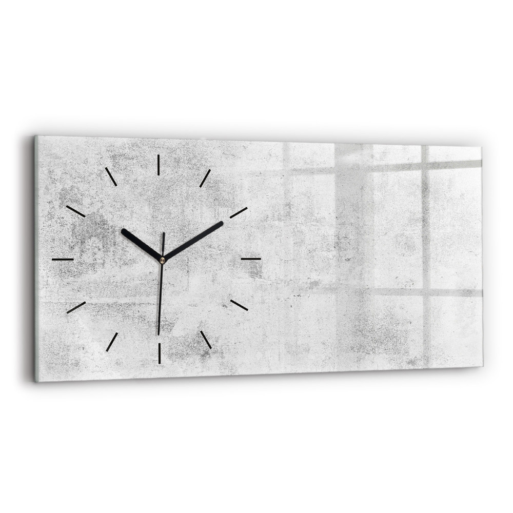 Horloge murale horizontale Mur en béton