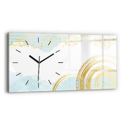 Horloge murale horizontale Motif décoratif