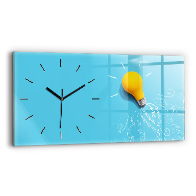 Horloge rectangulaire horizontale Dessin d'ampoule