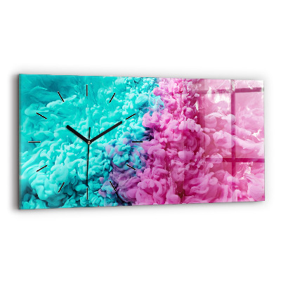 Horloge rectangulaire horizontale Art moderne - taches