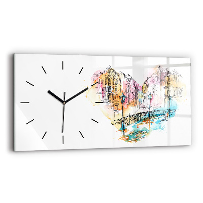 Horloge rectangulaire horizontale Architecture peinte