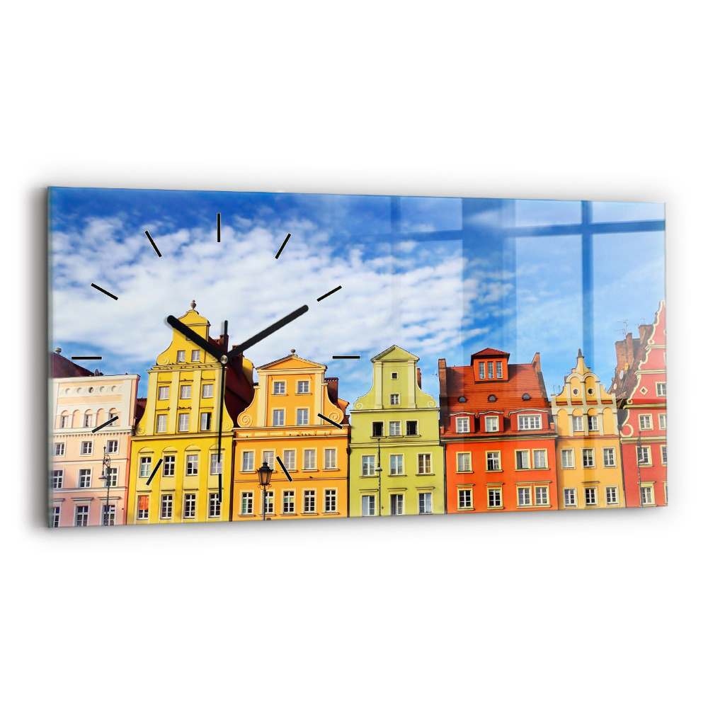Horloge murale horizontale Wroclaw - Vieille ville