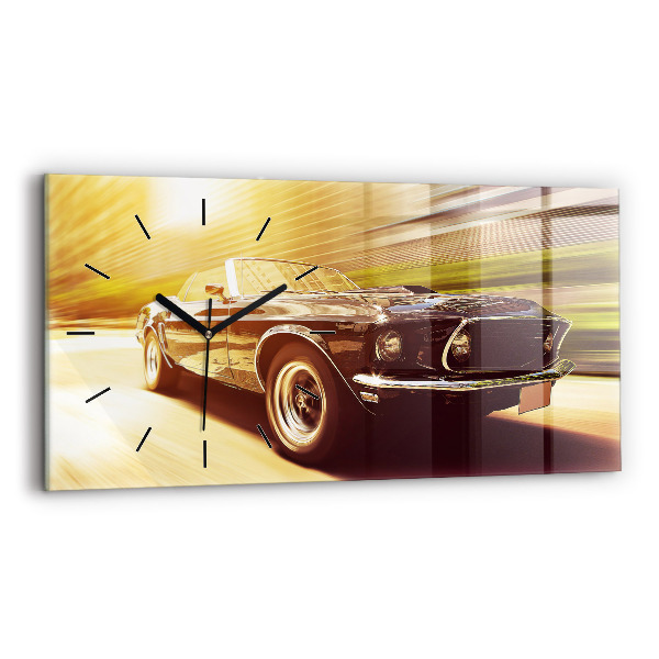 Horloge rectangulaire horizontale Vieille voiture classique