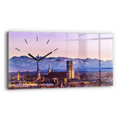 Horloge rectangulaire horizontale Alpes allemandes Munich
