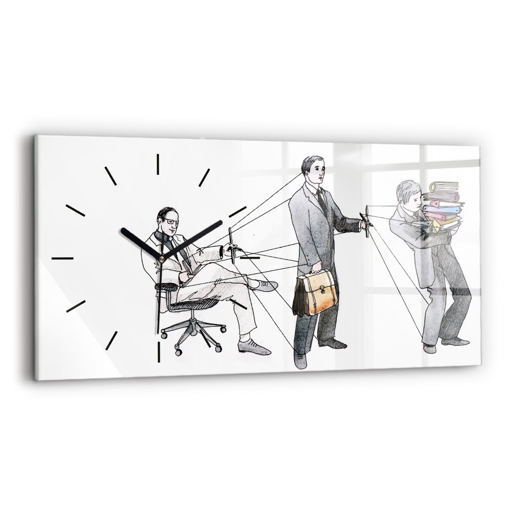 Horloge murale horizontale Personnages en marionnettes