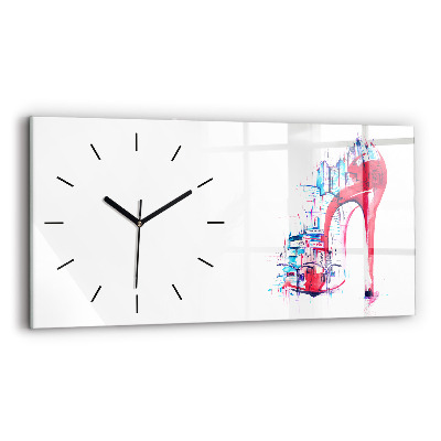 Horloge rectangulaire horizontale Talon rouge