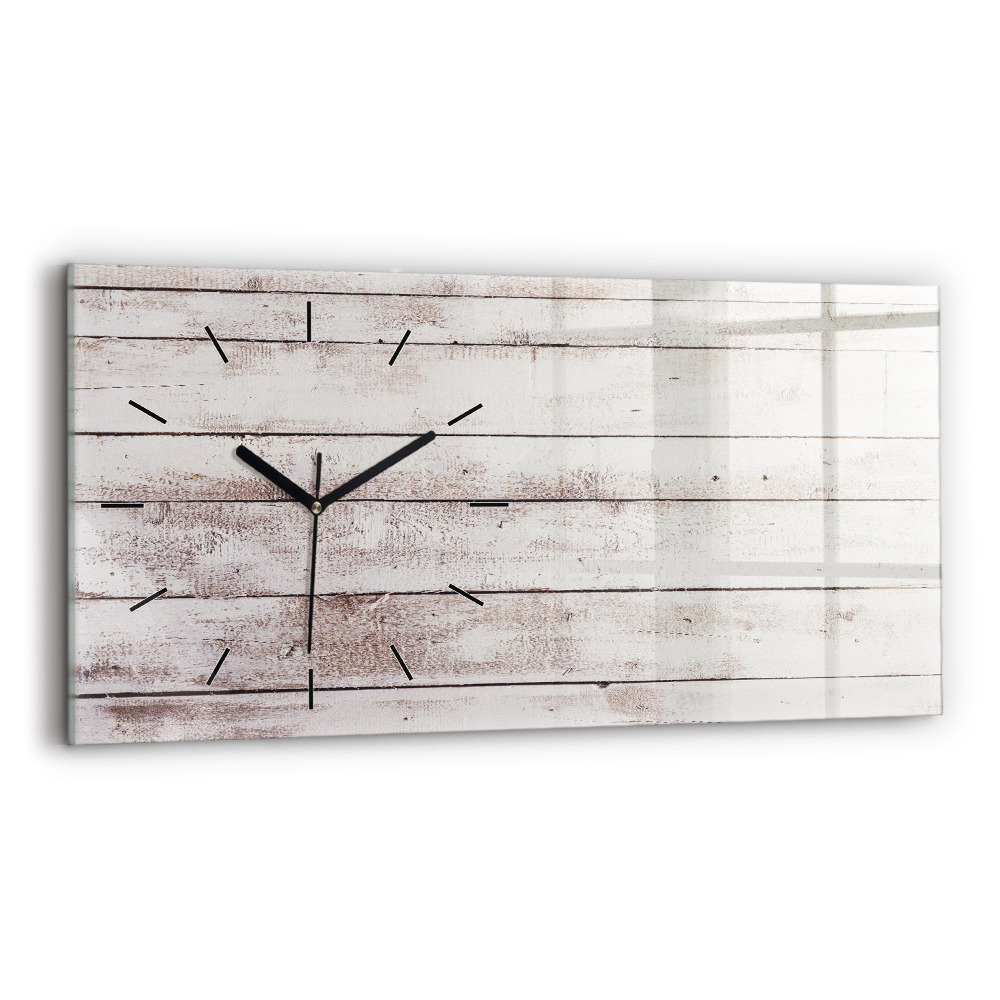 Horloge rectangulaire horizontale Planches de bois légères