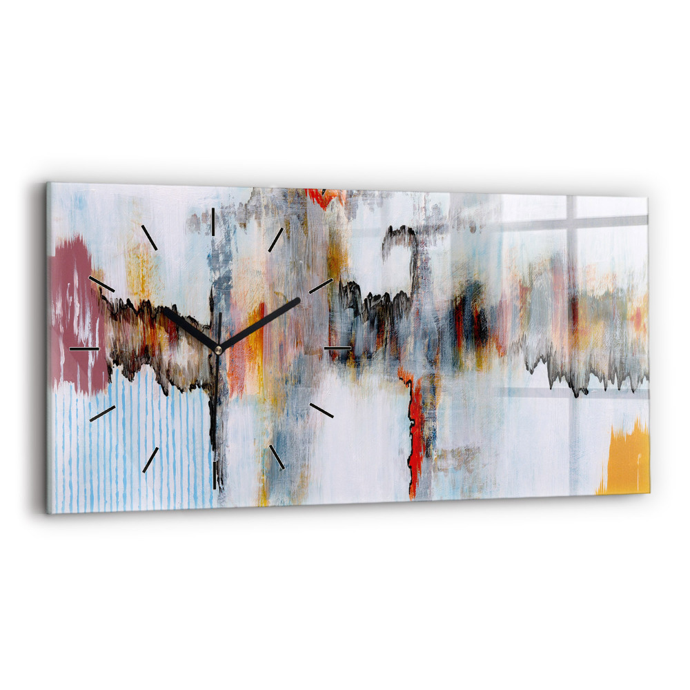 Horloge murale horizontale Abstraction