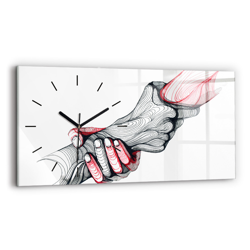 Horloge murale horizontale Garder la main