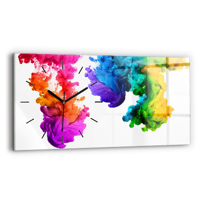 Horloge rectangulaire horizontale Arc-en-ciel de couleurs