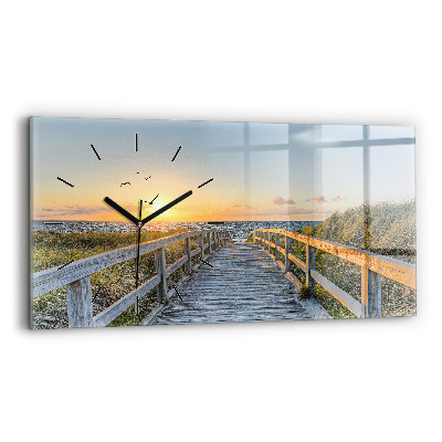Horloge rectangulaire horizontale Vacances à la plage