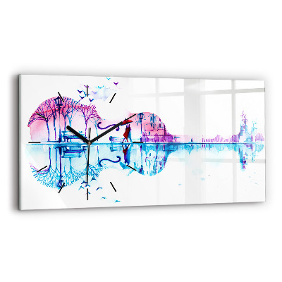 Horloge horizontale en verre Parc du lac Cello