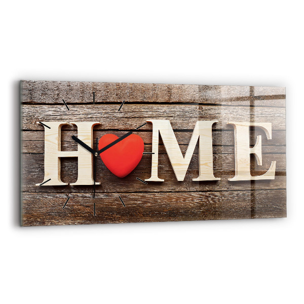 Horloge rectangulaire horizontale Inscription sur une maison