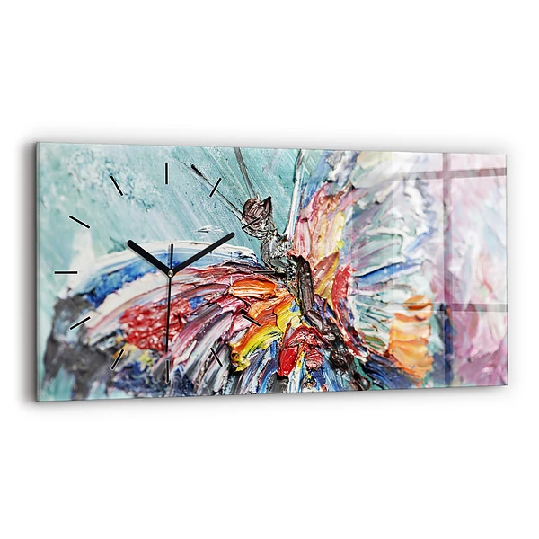 Horloge rectangulaire horizontale Fragment de peinture à l'huile