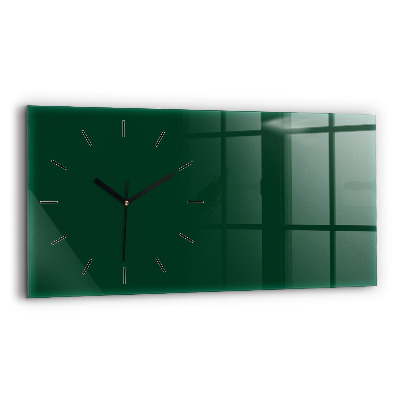 Horloge murale horizontale Couleur vert bouteille