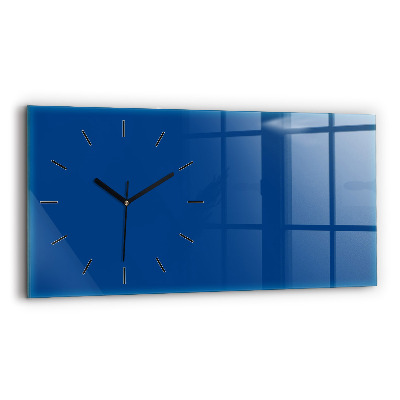 Horloge horizontale en verre Couleur bleu