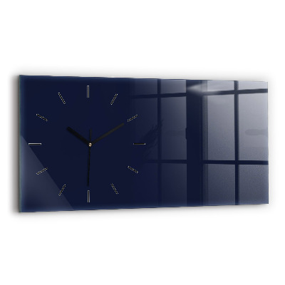 Horloge rectangulaire horizontale La couleur bleu foncé