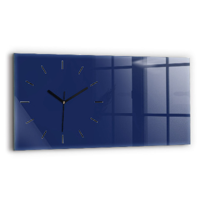 Horloge rectangulaire horizontale Bleu marine