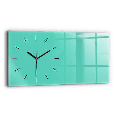 Horloge murale horizontale Couleur turquoise
