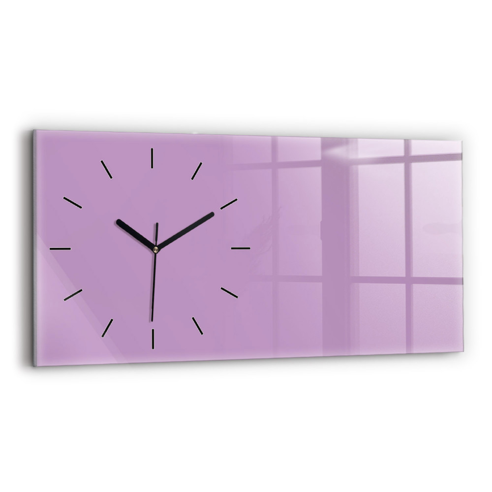 Horloge horizontale en verre Couleur lilas