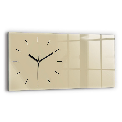 Horloge horizontale en verre Couleur beige
