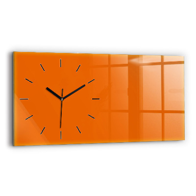 Horloge horizontale en verre Coloris orange