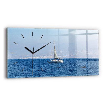 Horloge horizontale en verre Yacht à Tenerife