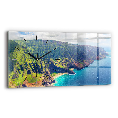 Horloge murale horizontale Mer d'Hawaï
