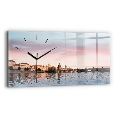 Horloge horizontale en verre Pont Charles à Prague