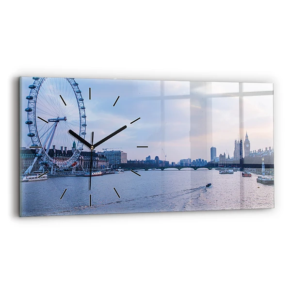 Horloge horizontale en verre Panorama du London Eye