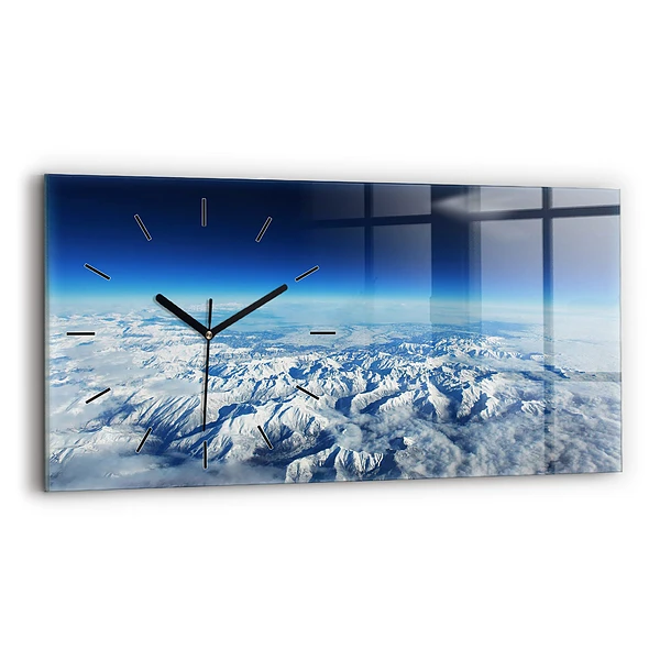 Horloge murale horizontale Bateau de pêche dans le port