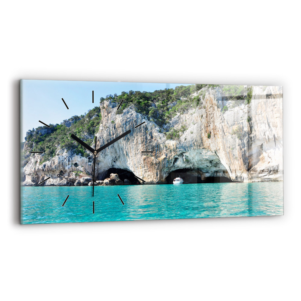Horloge horizontale en verre Grotte sous-marine