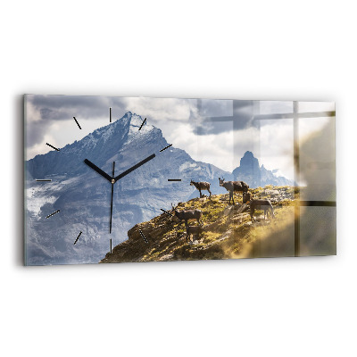Horloge rectangulaire horizontale Chèvre dans la vallée d'Aoste