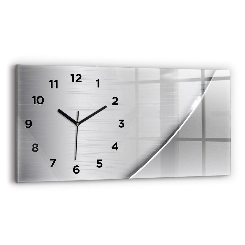 Horloge murale horizontale Motif argenté