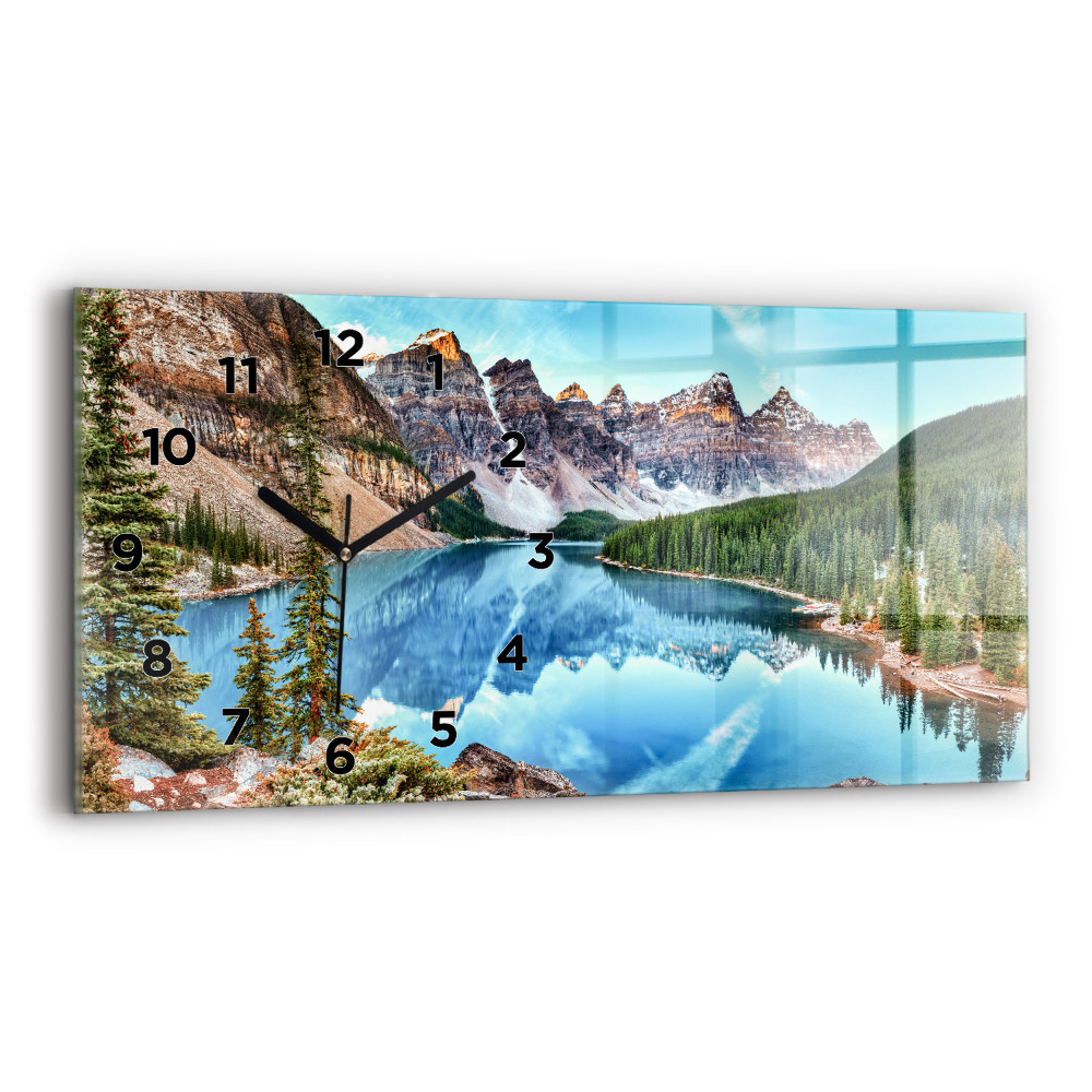 Horloge murale horizontale Paysage montagneux