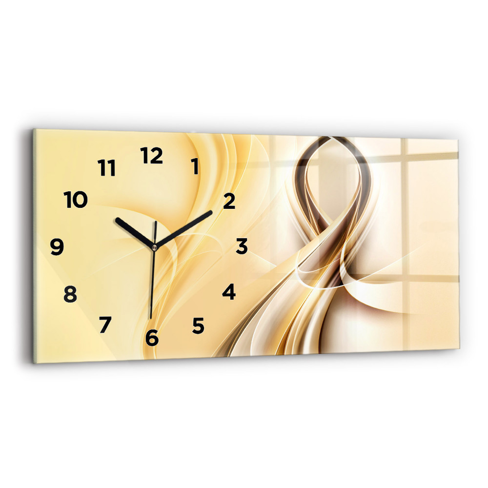 Horloge murale horizontale Vagues abstraites