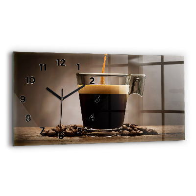 Horloge horizontale en verre Mug de café